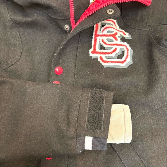 Burton DryRide Varsity Snowboard Jacket Boyfriend Fit Wool Blend Waterproof S - Picture 11 of 16